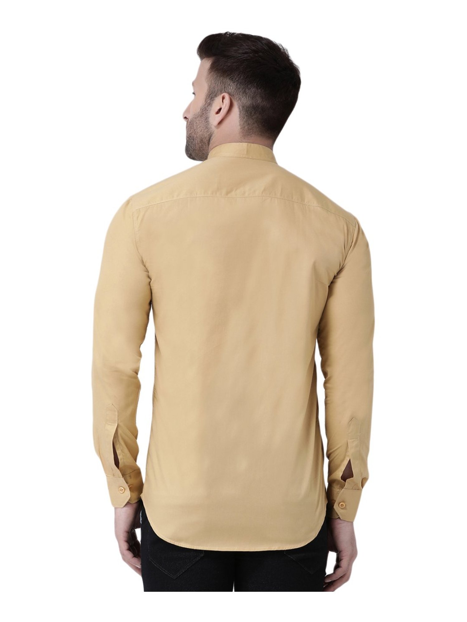 Hang Up Khaki Cotton Slim Fit Shirt