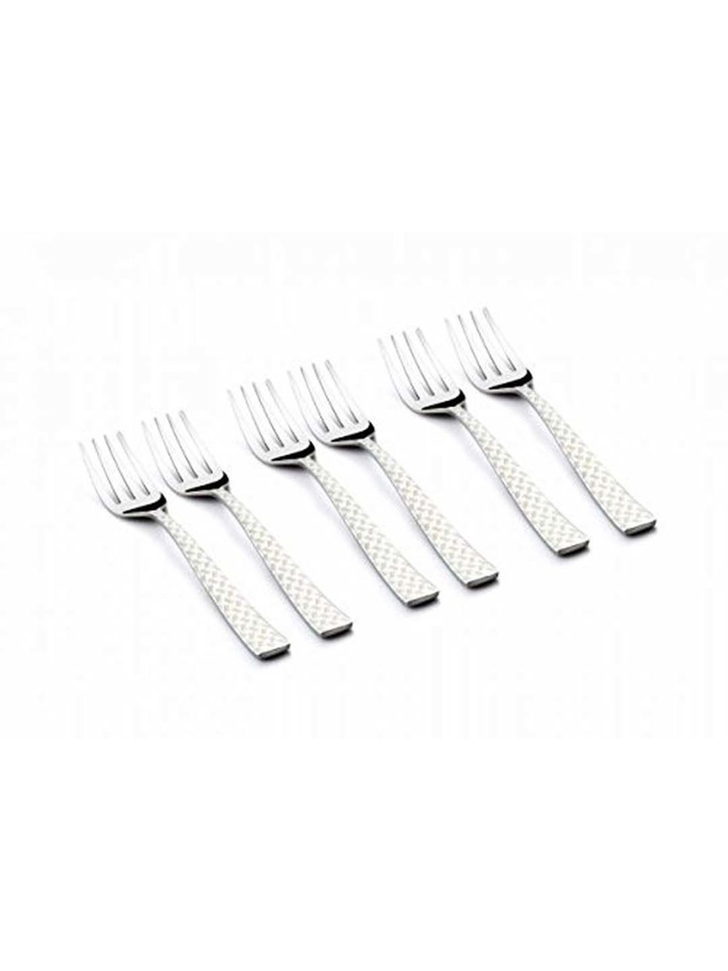 FnS Creta Silver Stainless Steel Dinner Fork - Set of 12