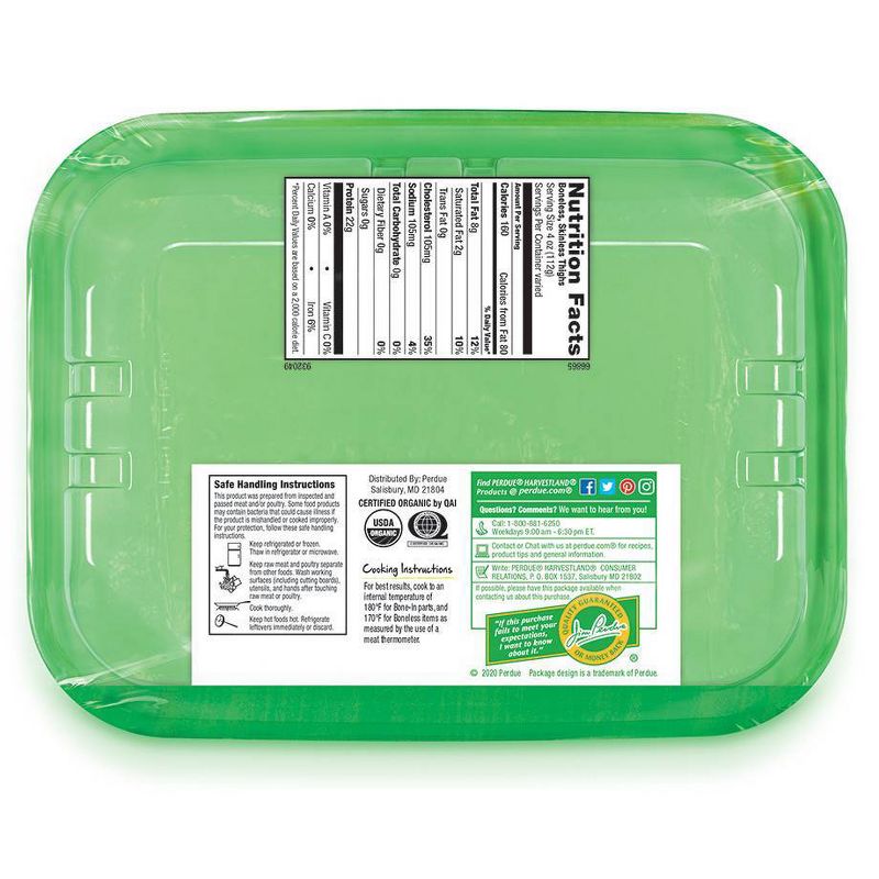 Perdue Harvestland Organic Boneless Skinless Chicken Thighs - 1-2 lbs - price per lb