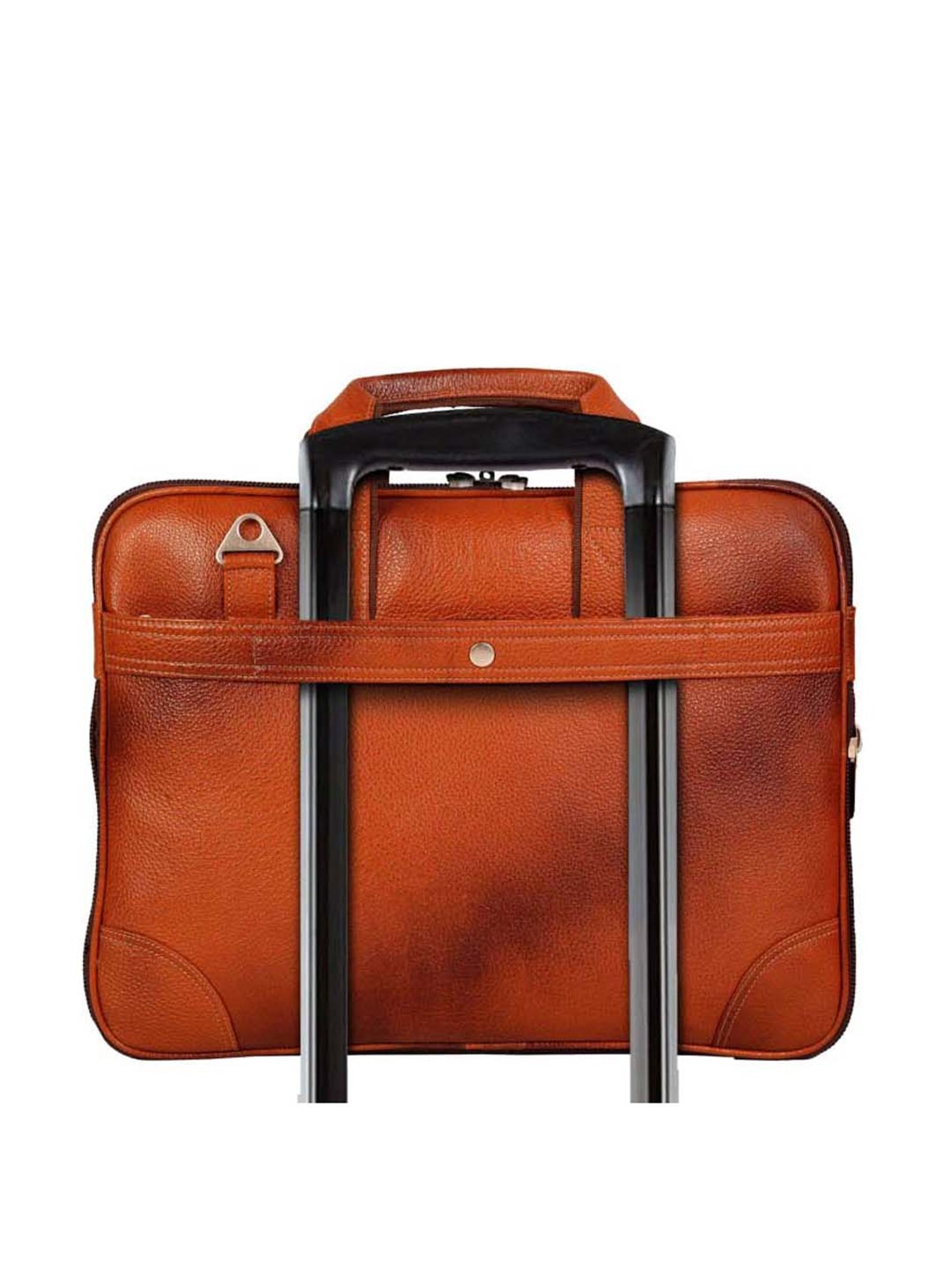 Scharf Walker Tan Formal Leather Laptop Bag