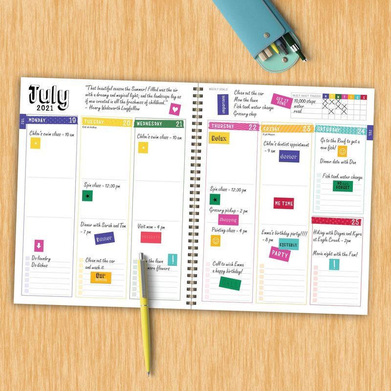 2021-22 Academic Planner 8.5" x 11" Make Lemonade Daily/Weekly/Monthly - The Time Factory