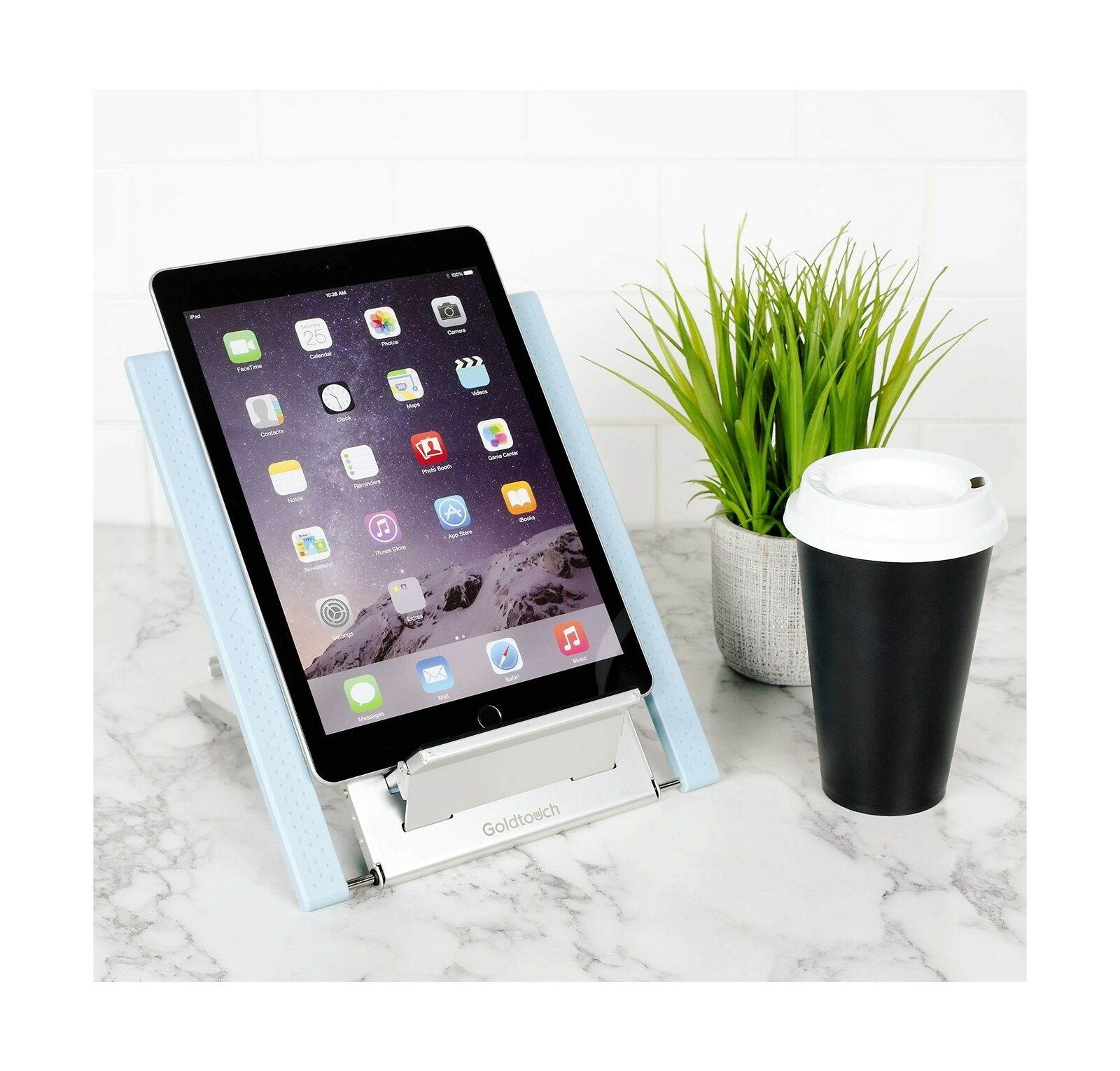 Goldtouch KOV-GTLS-0044 Go! Travel Laptop and Tablet Stand (Aluminum), Blue