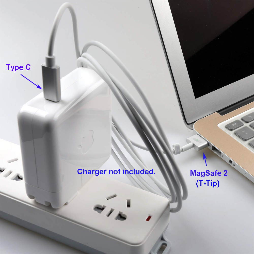 USB-C Type C to Magnetic Charging Cable, USB C to Magnetic (T-Tip) Cable Compatible with MacBook Air Pro (T-Tip)