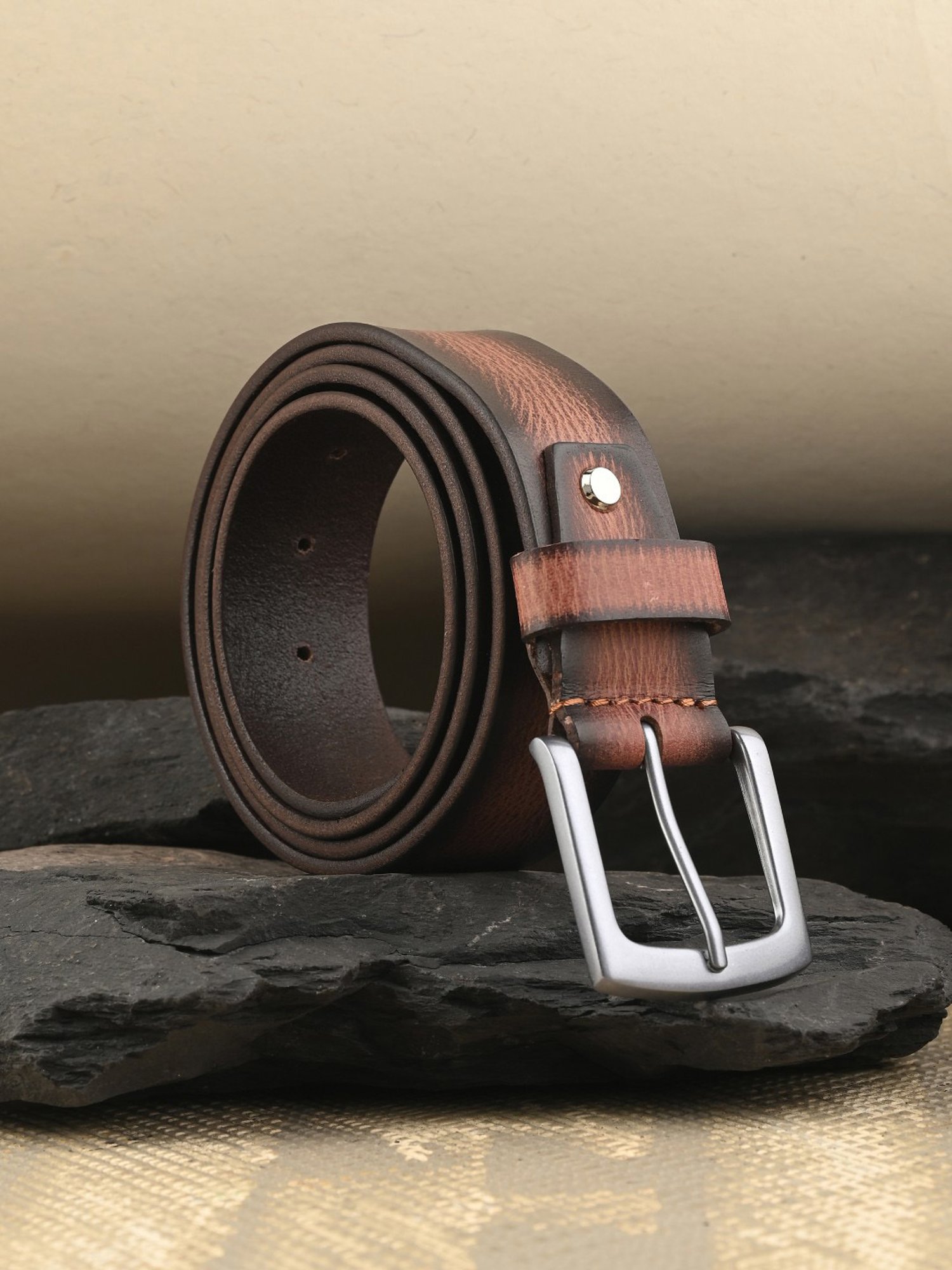 Clog London Brown Leather Casual Belt