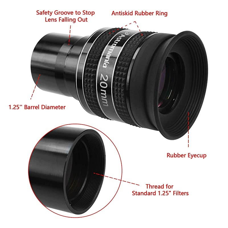 125quot 20mm 58Degree Planetary Eyepiece for Telescope
