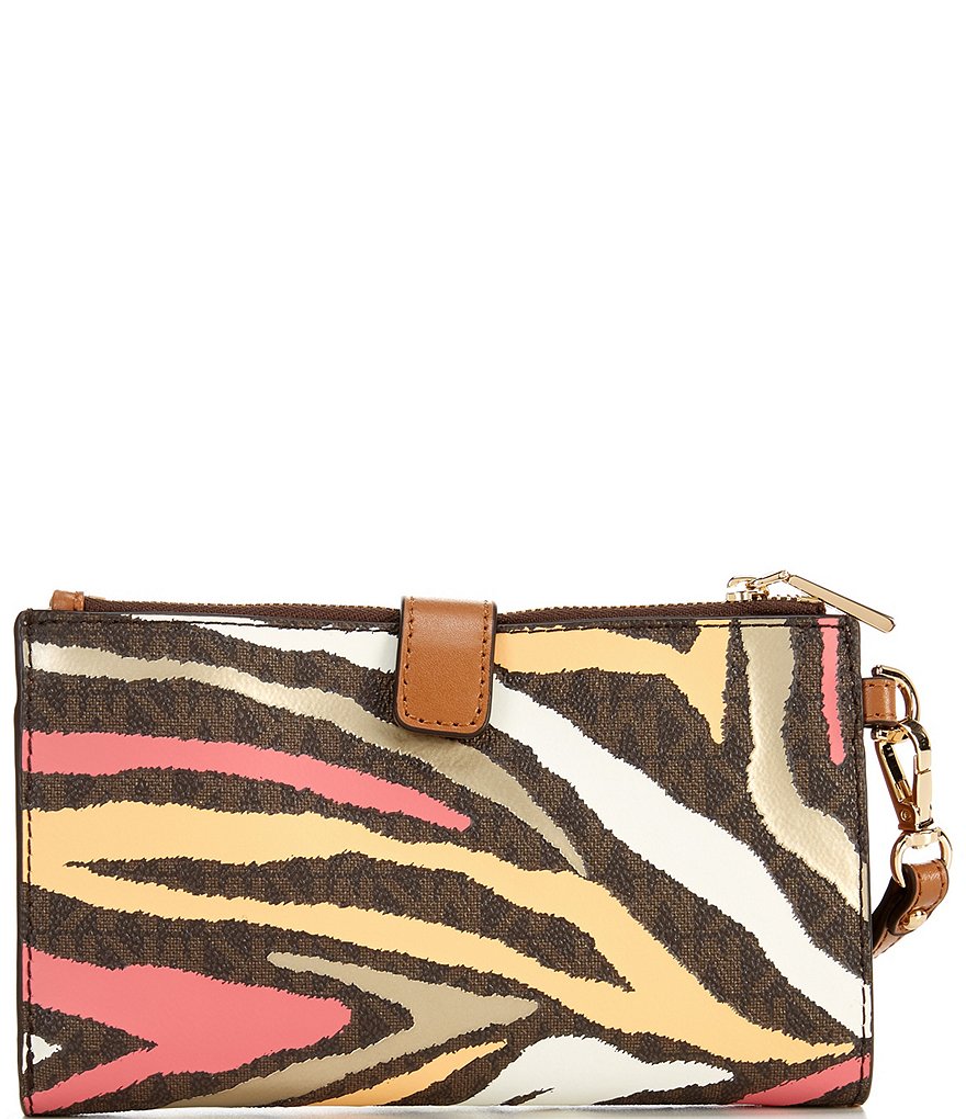 Michael Kors Signature Jet Set Double Zip Wristlet