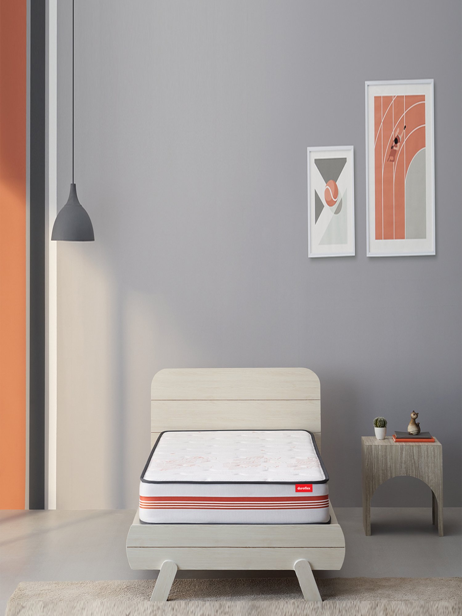 Duroflex Boltt Cream Foam Bonnell Spring Mattress - Single Size (72 in. L x 36 in. W)