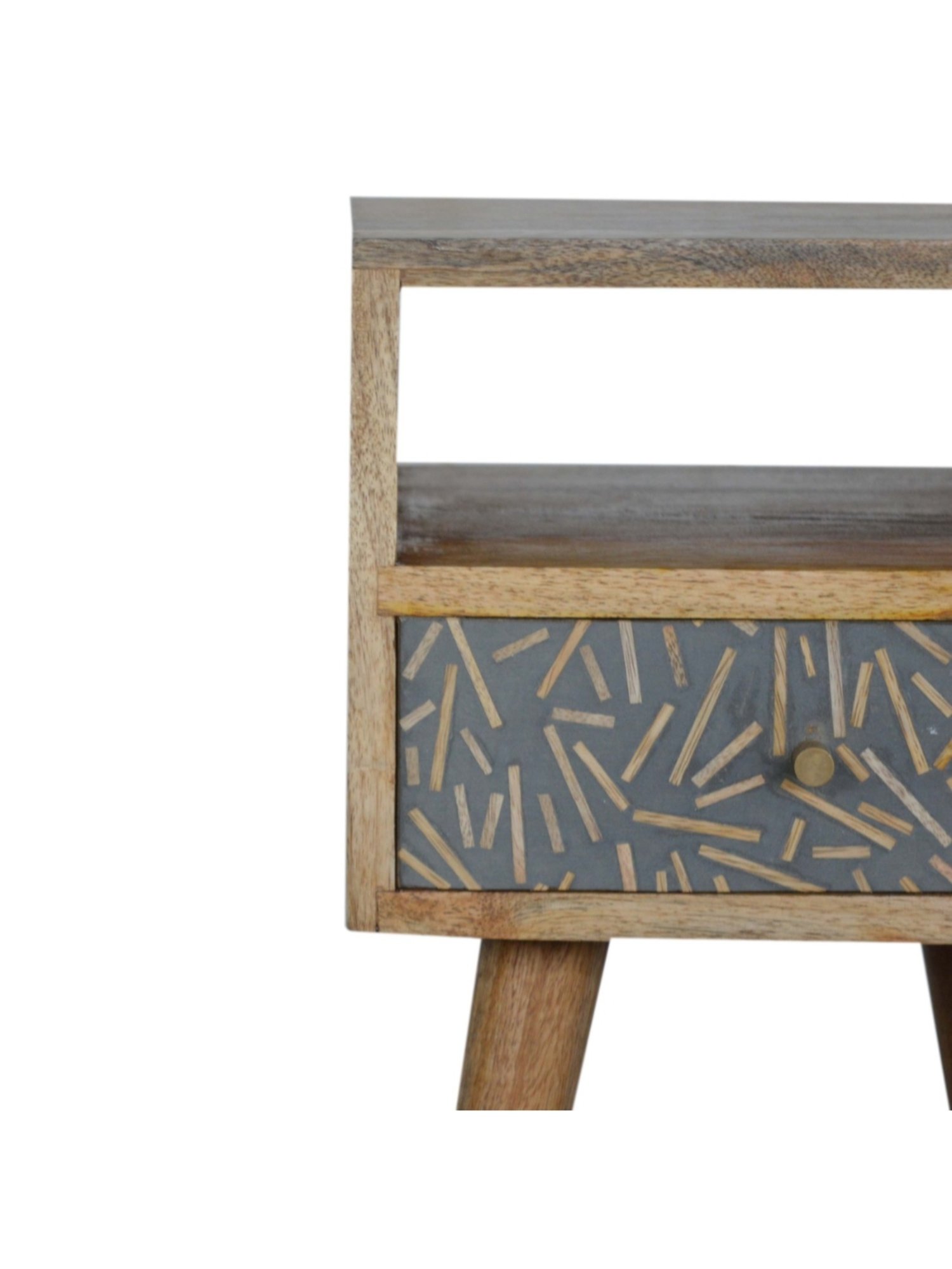 Sleepyhead Ally Teak Brown Sheesham Wood Bedside Table