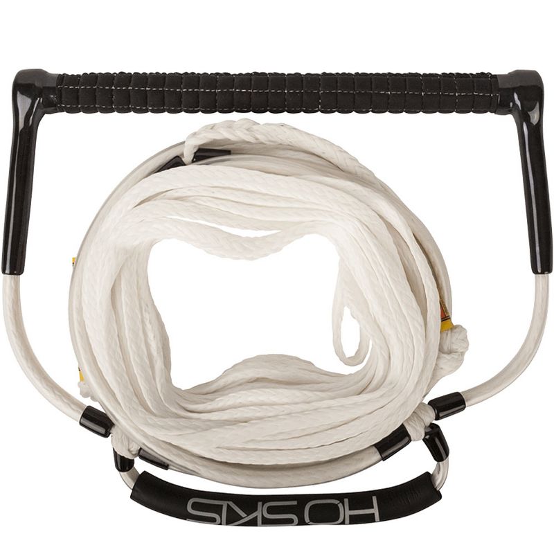 HO Sports 67020000 Elite Deep V 70 Foot 1 Section Slalom Water Ski Mainline Tow Line Rope & 15 Inch Handle with Wakeboard Style Grip