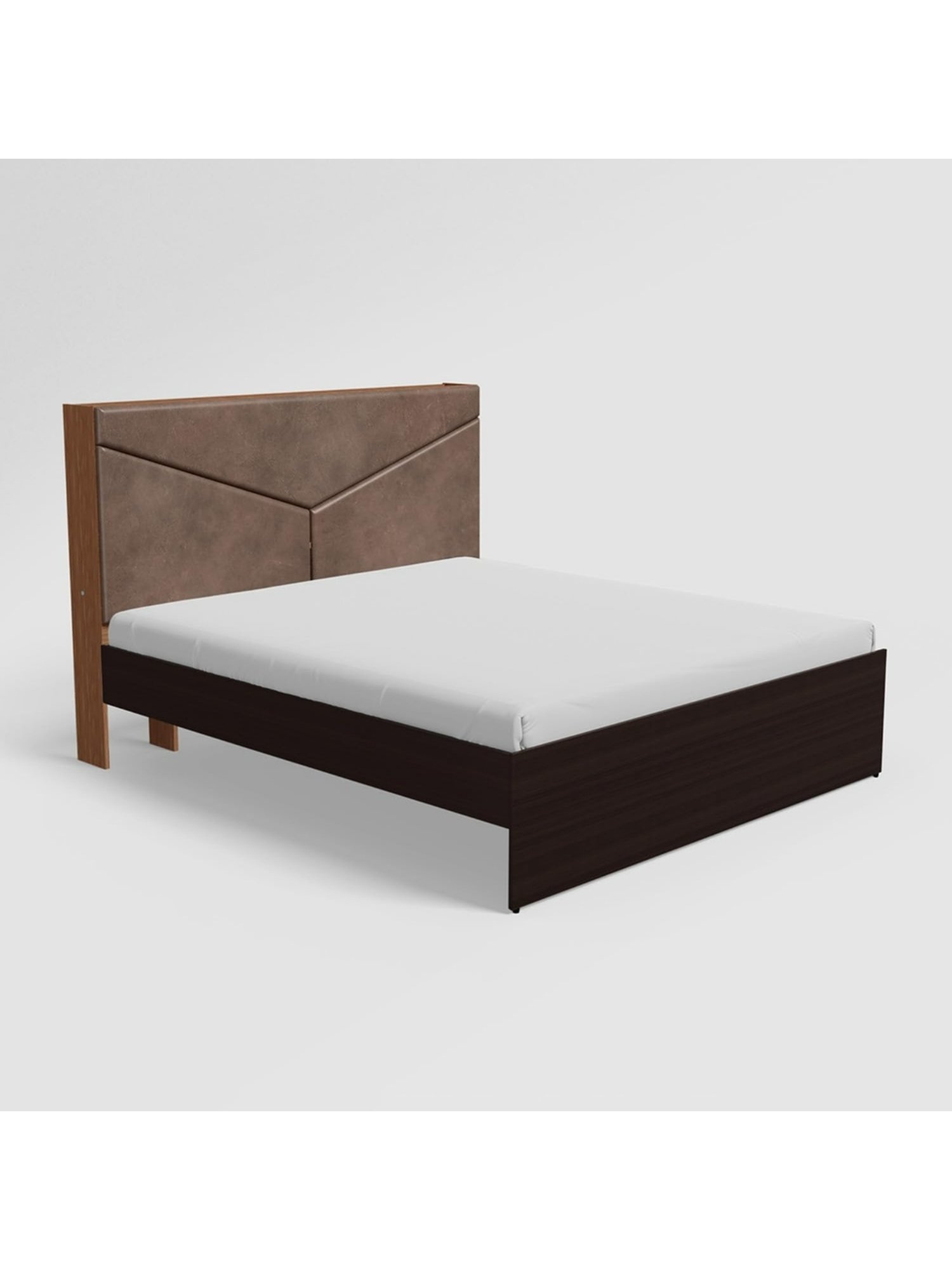 Godrej Interio Glory Brown Engineered Wood Queen Bed without Storage