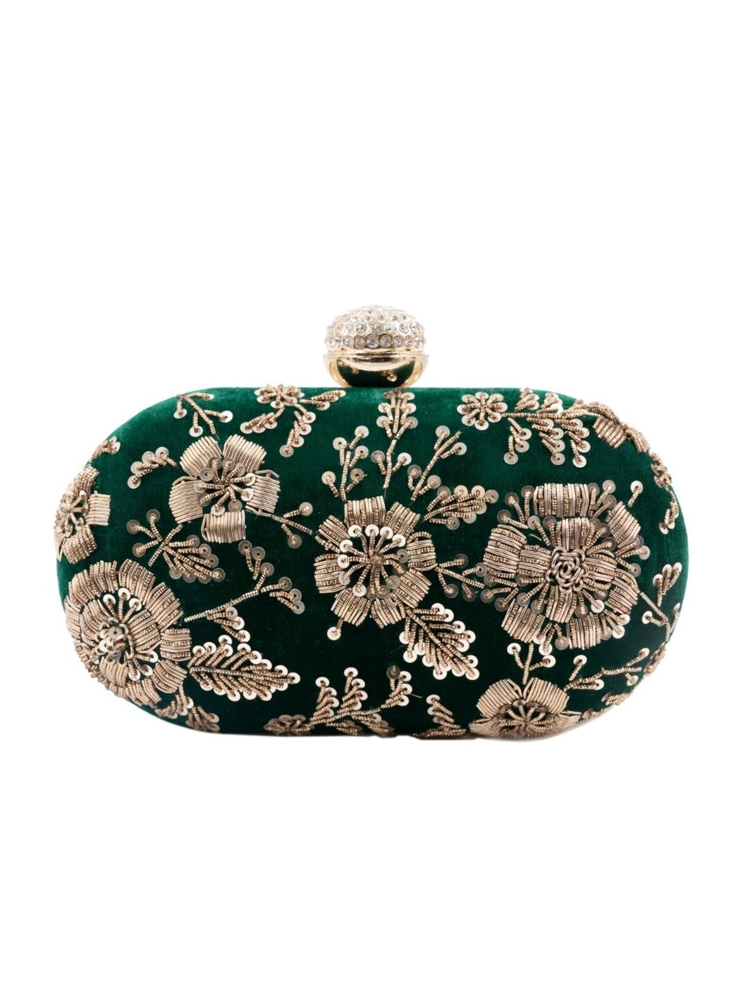 Sugarcrush Green Luxury Embroidered Small Clutch