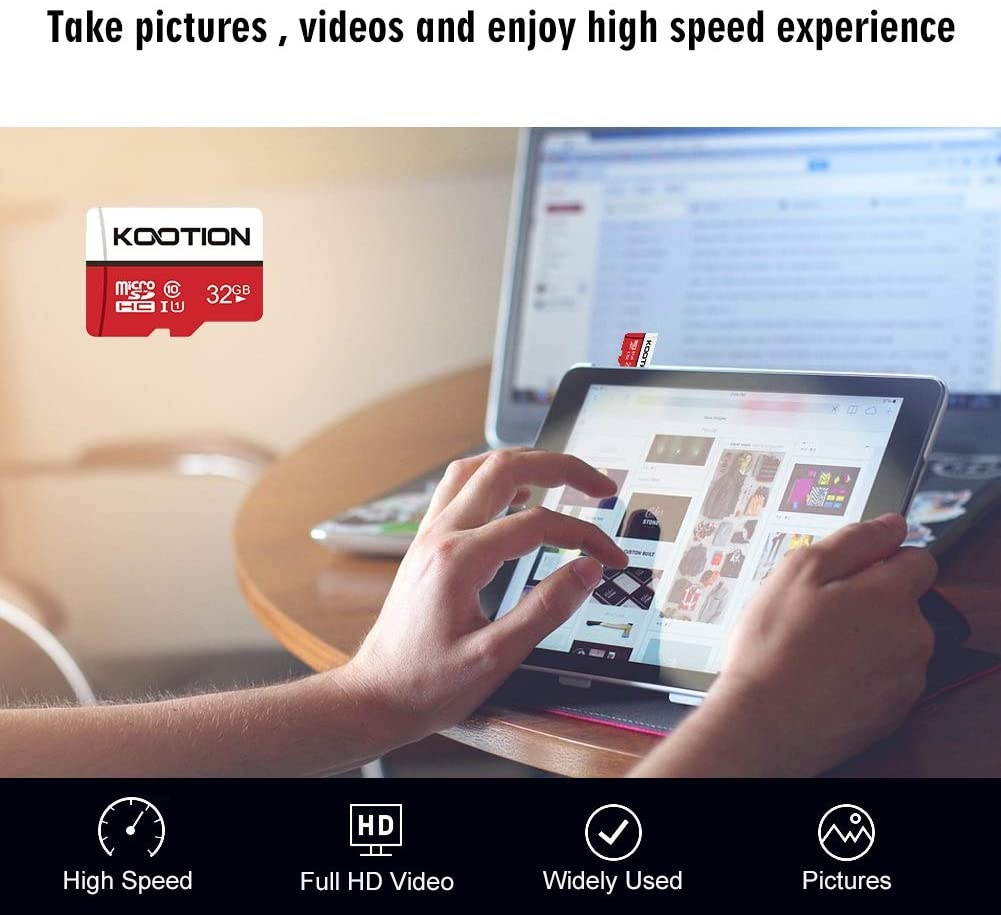 KOOTION 32GB Micro SD Card 2-Pack Class 10 Micro SDHC Card UHS-I Memory Card Ultra High Speed TF Card C10 U1 32 GB
