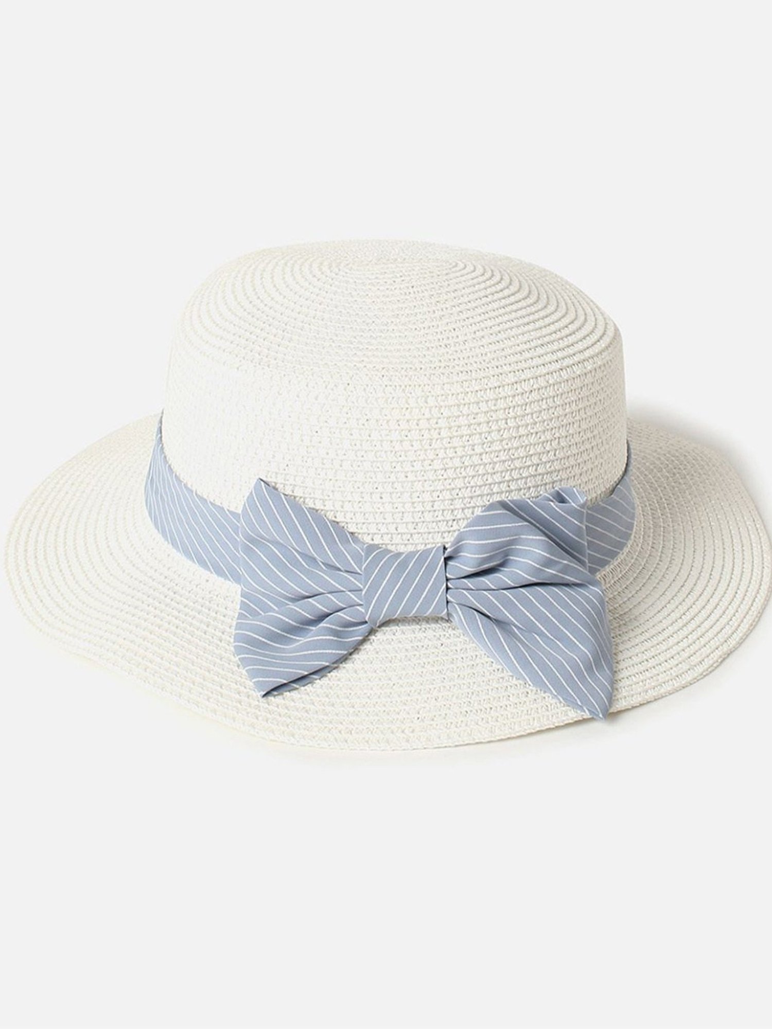 HauteSauce White Textured Sun Hat