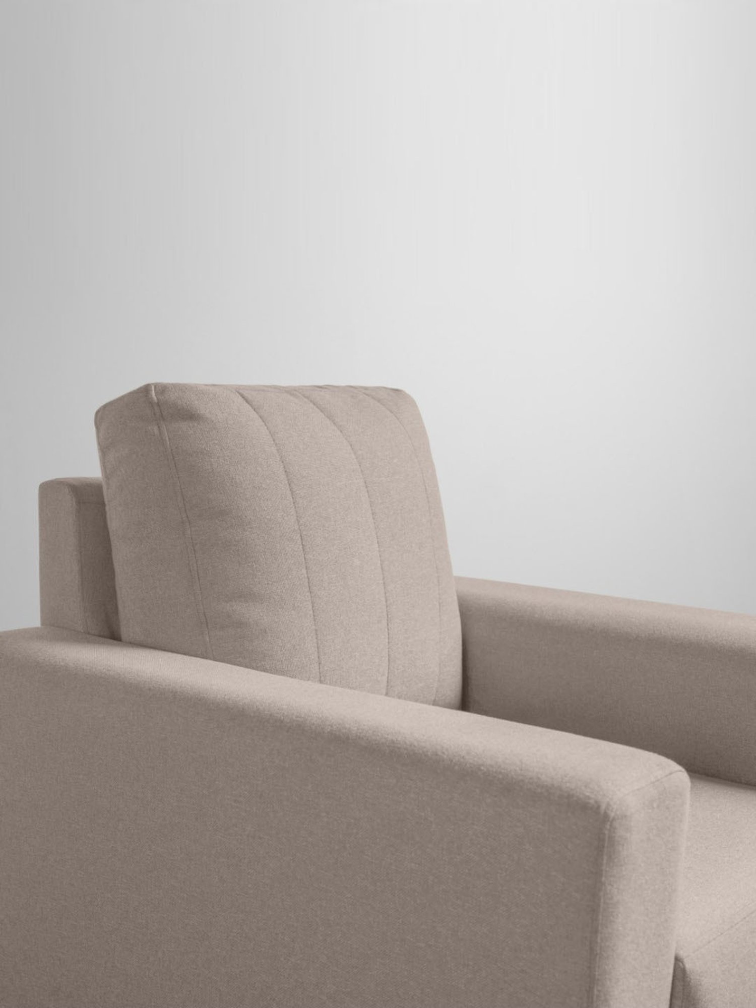 Sleepyhead Bae Pebble Brown Fabric 1 Seater Sofa