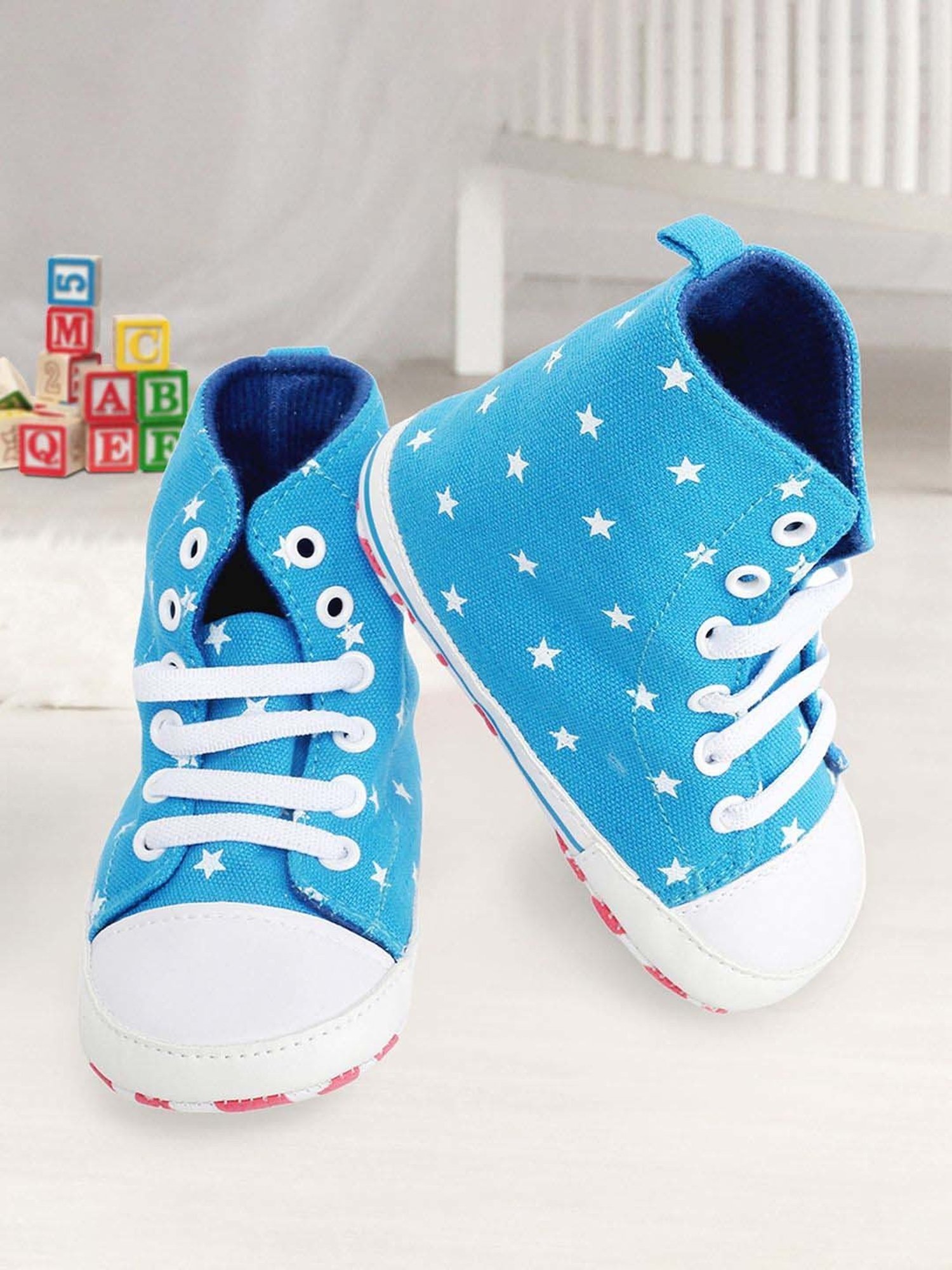 Baby Moo Kids Blue Casual Booties