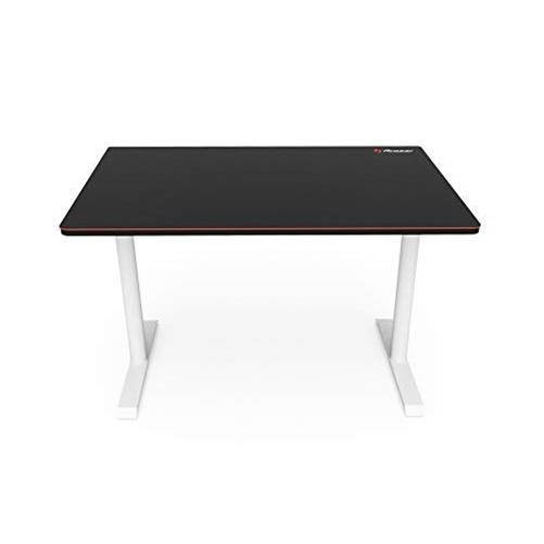 Arozzi Arena Leggero Gaming Desk with Full Surface Mousepad - White
