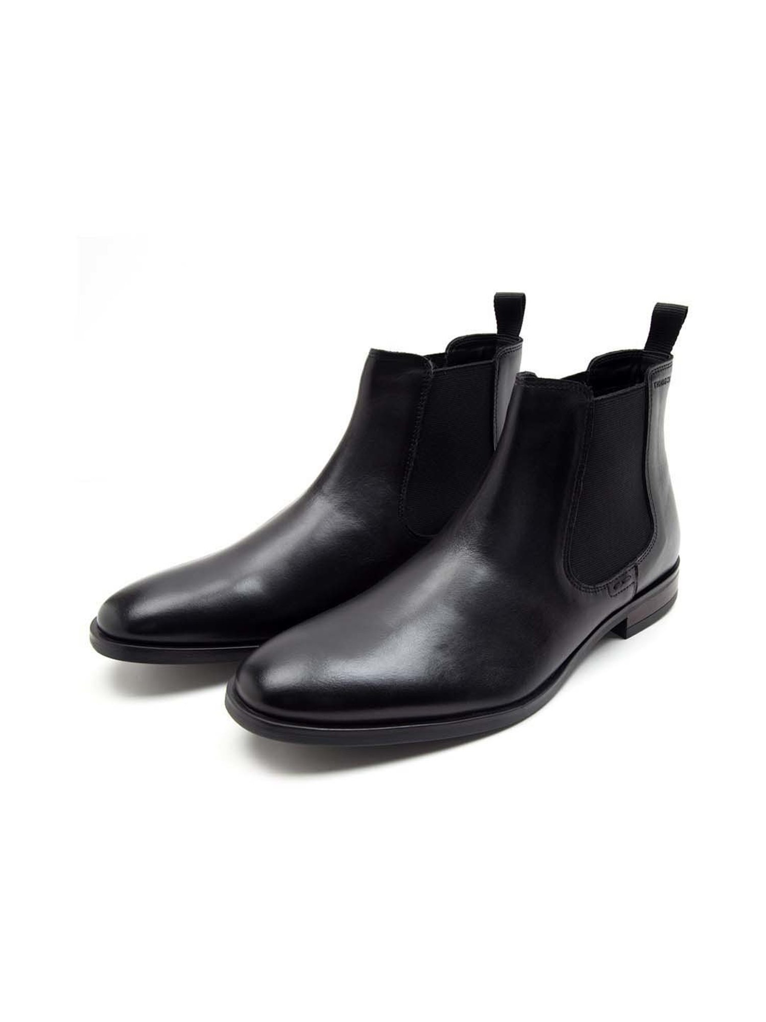 THOMAS CRICK Men's Black Chelsea Boots