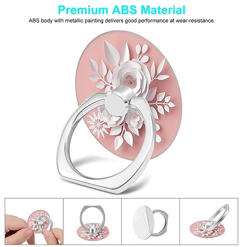 Phone Ring Holder 3 Pack Beach Flowers Butterfly Universal Finger Ring Stand Grip Kickstand Compatible with Smartphones and Tablets