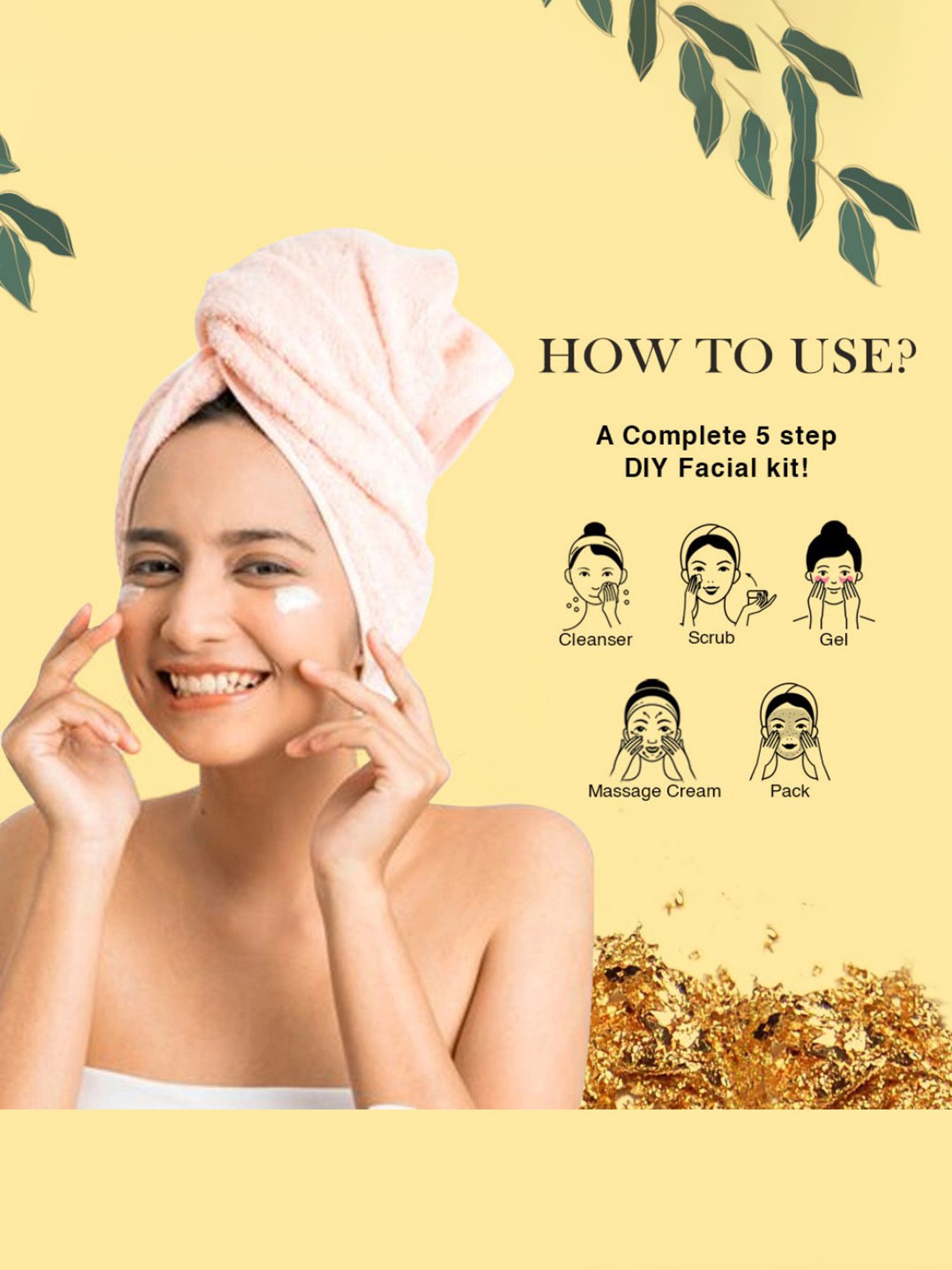 Richfeel Gold Facial Kit - Pack of 4