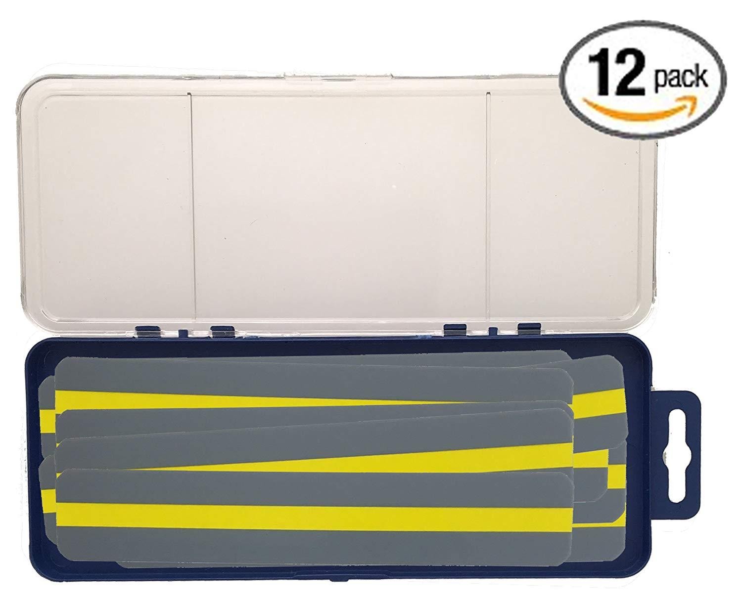 Reading Guide Highlighter Strips (Colored Overlays / Tinted Overlays) Classroom Pack of 12 Strips, Yellow with Storage Case (InPrimeTime Exclusive)
