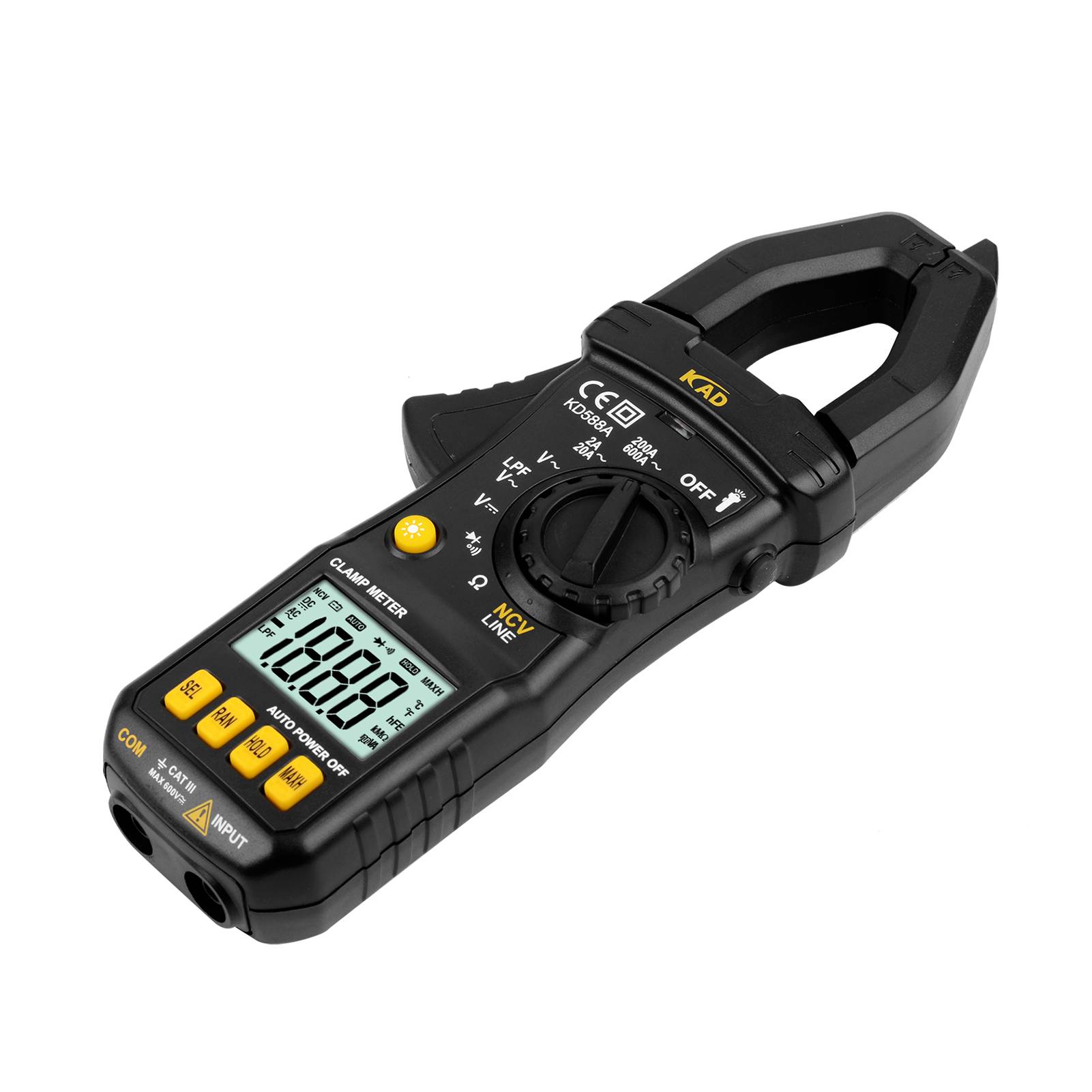 Bagilaanoe  Digital Clamp Meter High Accuracy Auto-Ranging Electronic Tester Measuring AC/DC Voltage, Current, Battery Condition, Resistance,Diode and Continuity Test