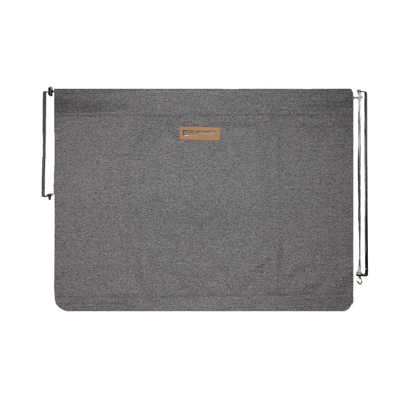 The Stair Barrier Regular Wall to Wall Single Panel Swing Gate with Fabric Slipcover Baby and Pet Safety Gate, 27 to 42.5 Inch, Gray