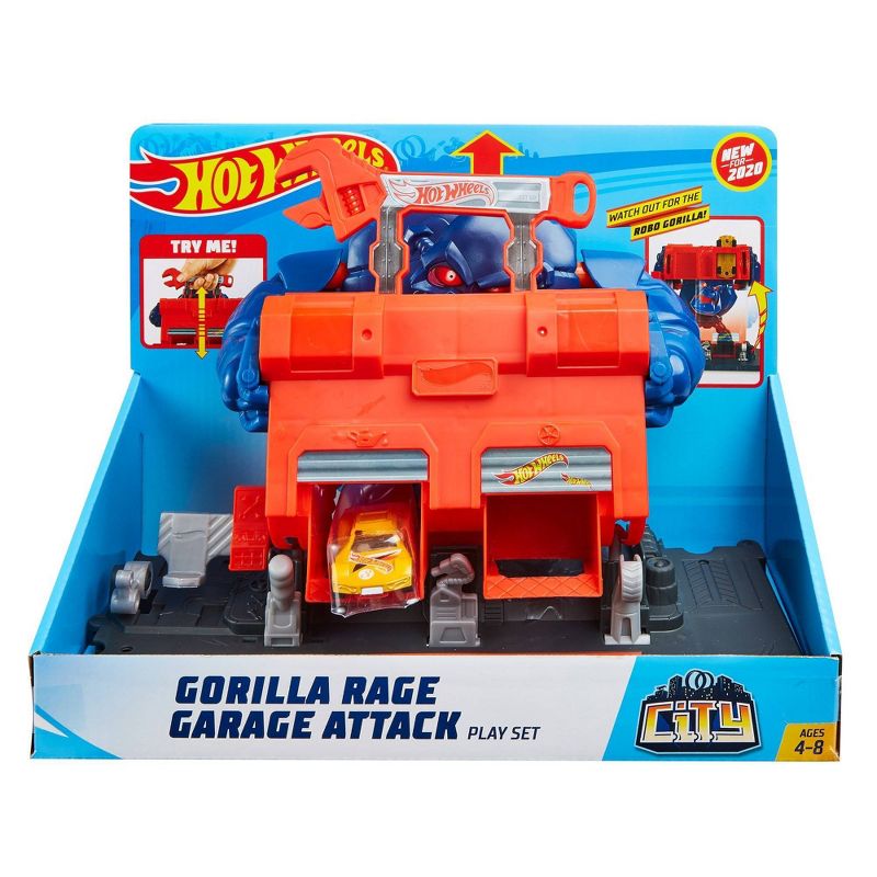 Hot Wheels City Gorilla Rage Garage Attack Playset