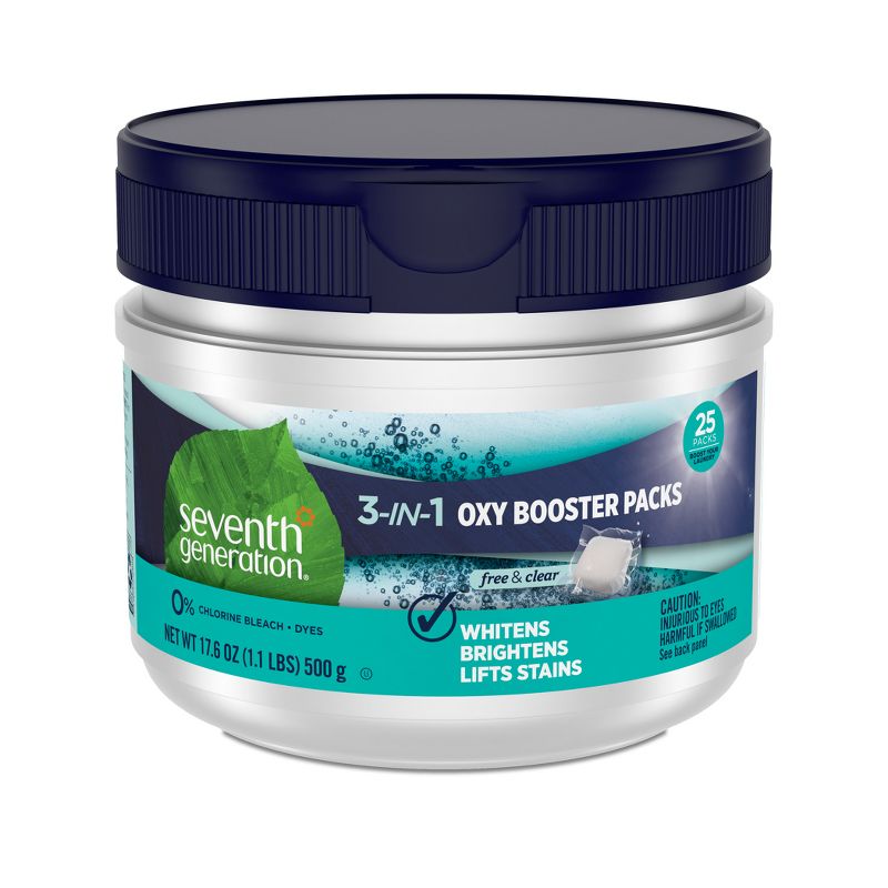 Seventh Generation Laundry Detergent Boosters Free & Clear - 17.6oz