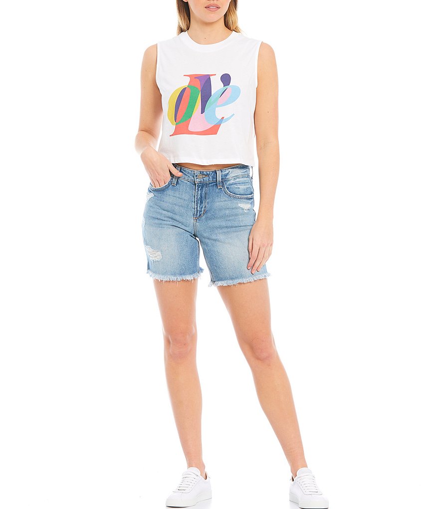 WAYF Double Ruffle V-Neck Peplum Top