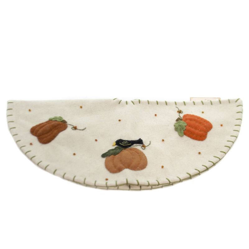 Ornaments To Remember Harvest Pumpkin Ivory Halloween Fall Gourd Vegetable  -  Tree Ornaments