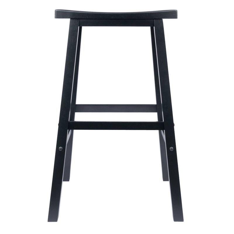 29" Satori Saddle Seat Barstool - Black - Winsome