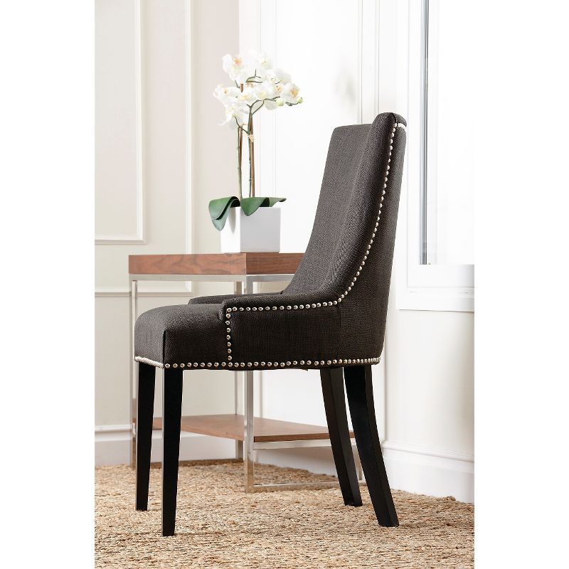 Maggie Fabric Nailhead Trim Dining Chair Gray - Abbyson Living