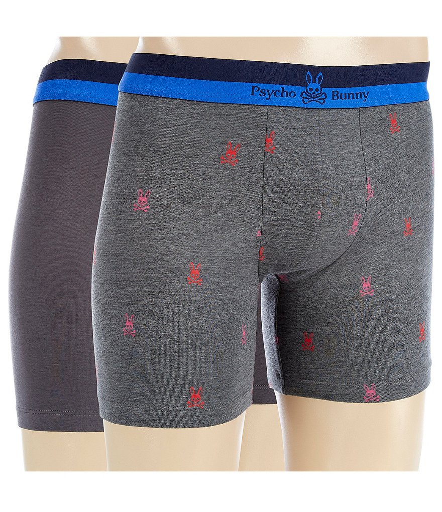 Psycho Bunny Pima Cotton Modal Boxer Briefs 2-Pack