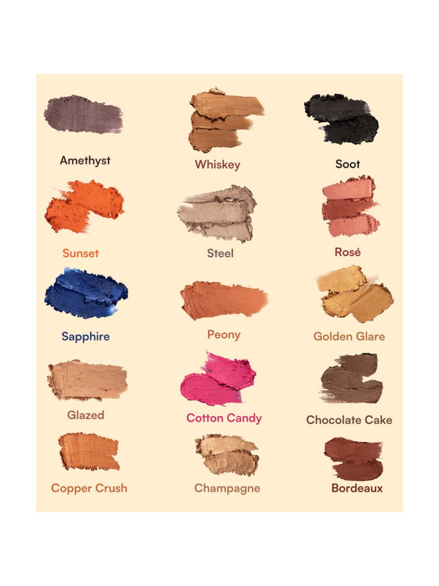 BH Cosmetics 7 Color Shadow Palette Citrine for November - 9 gm