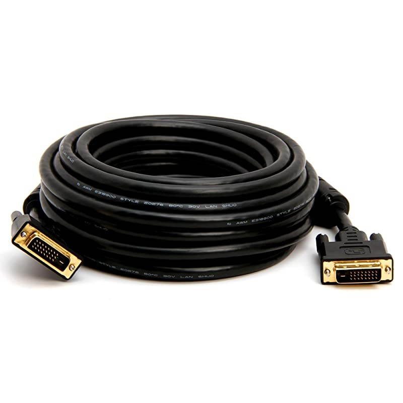 DVI to DVI Cable Dual Link Gold Plated DVI Dual Link CableDVI D Cable for Laptop Projector HDTV 25 Feet