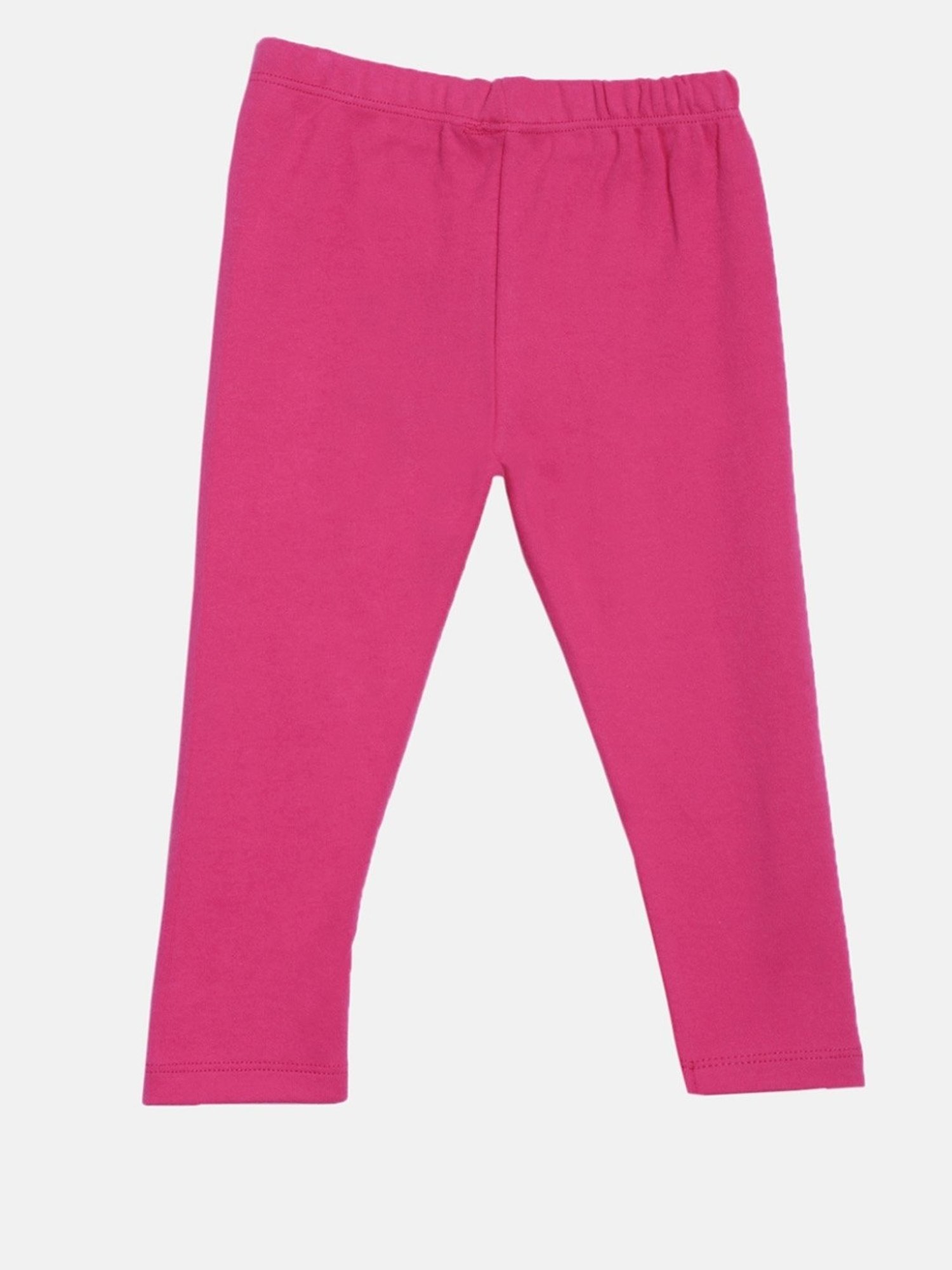 Kryptic Kids Pink Cotton Regular Fit Leggings