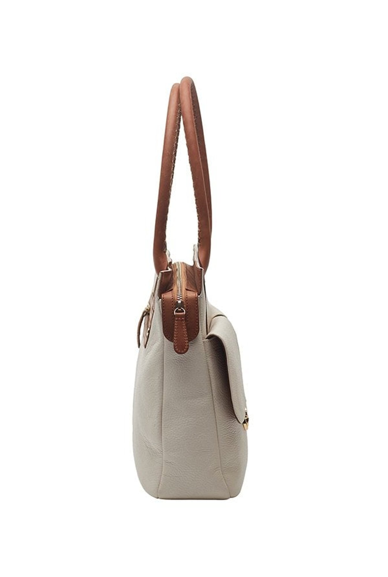 Tohl Galway Ivory White Solid Leather Handbag
