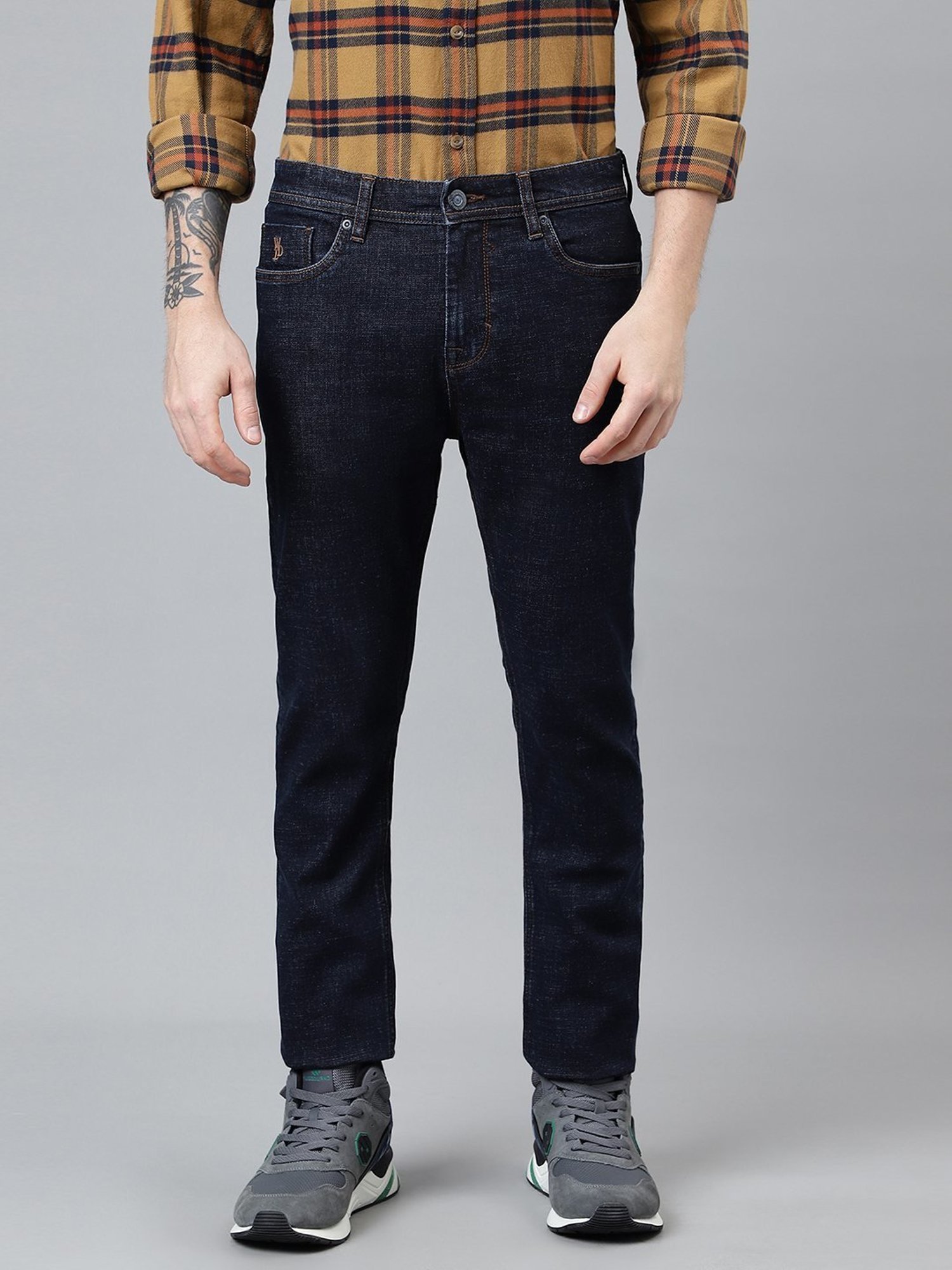 Woodland Purple Cotton Regular Fit Jeans