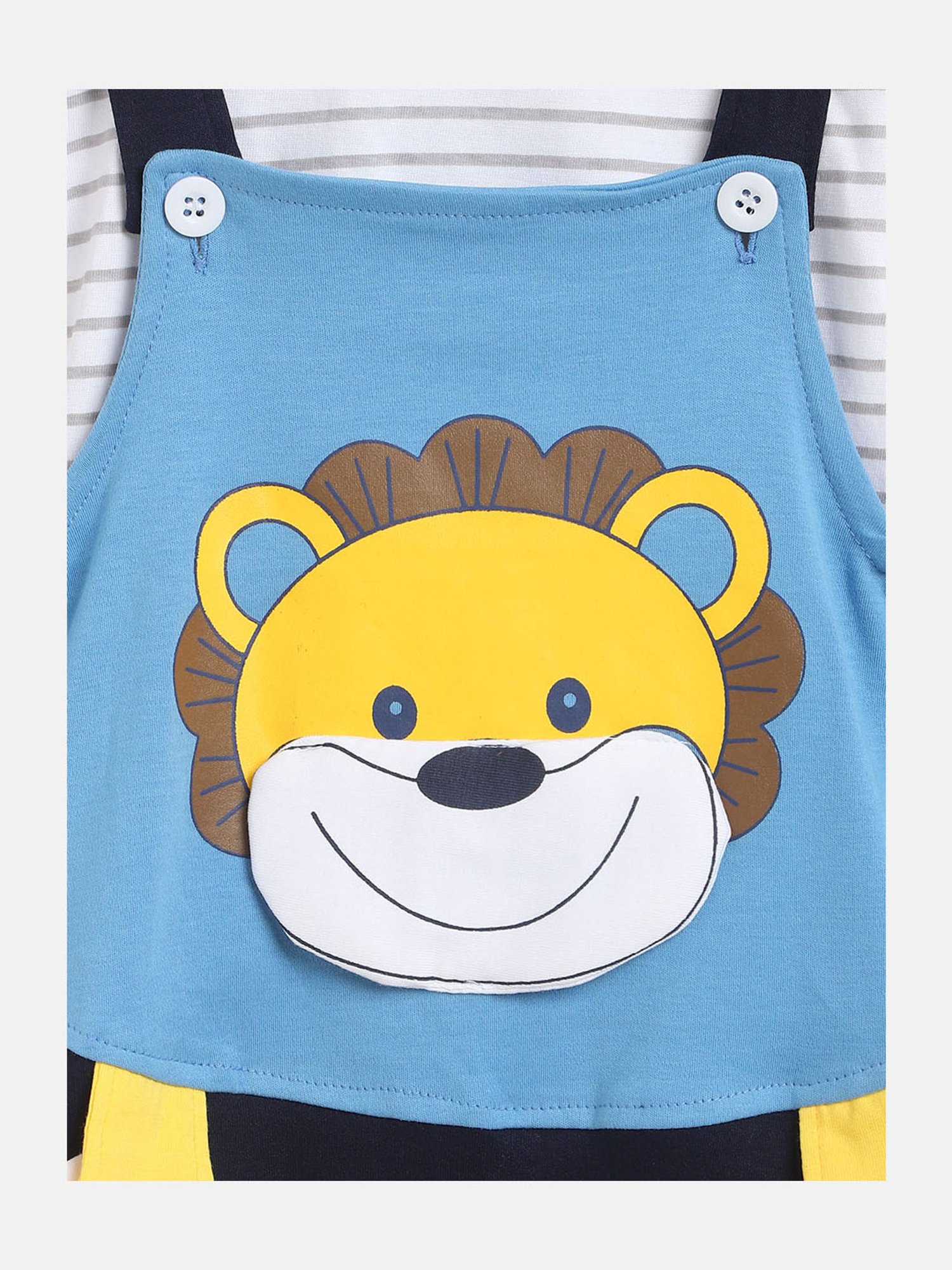 Budding Bees Kids Blue Ombre Jumpsuit with Attached Bow