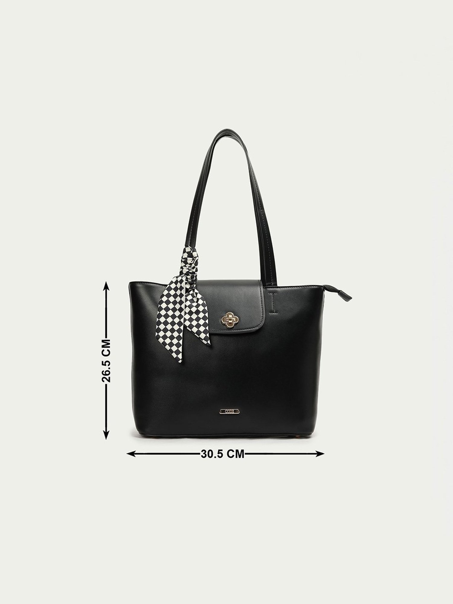 Code by Lifestyle Black Solid Shoulder Handbag