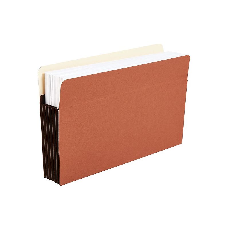 Staples 5-1/4" Heavy-Duty Expanding Pockets Legal Size Brown 10/BX 704401