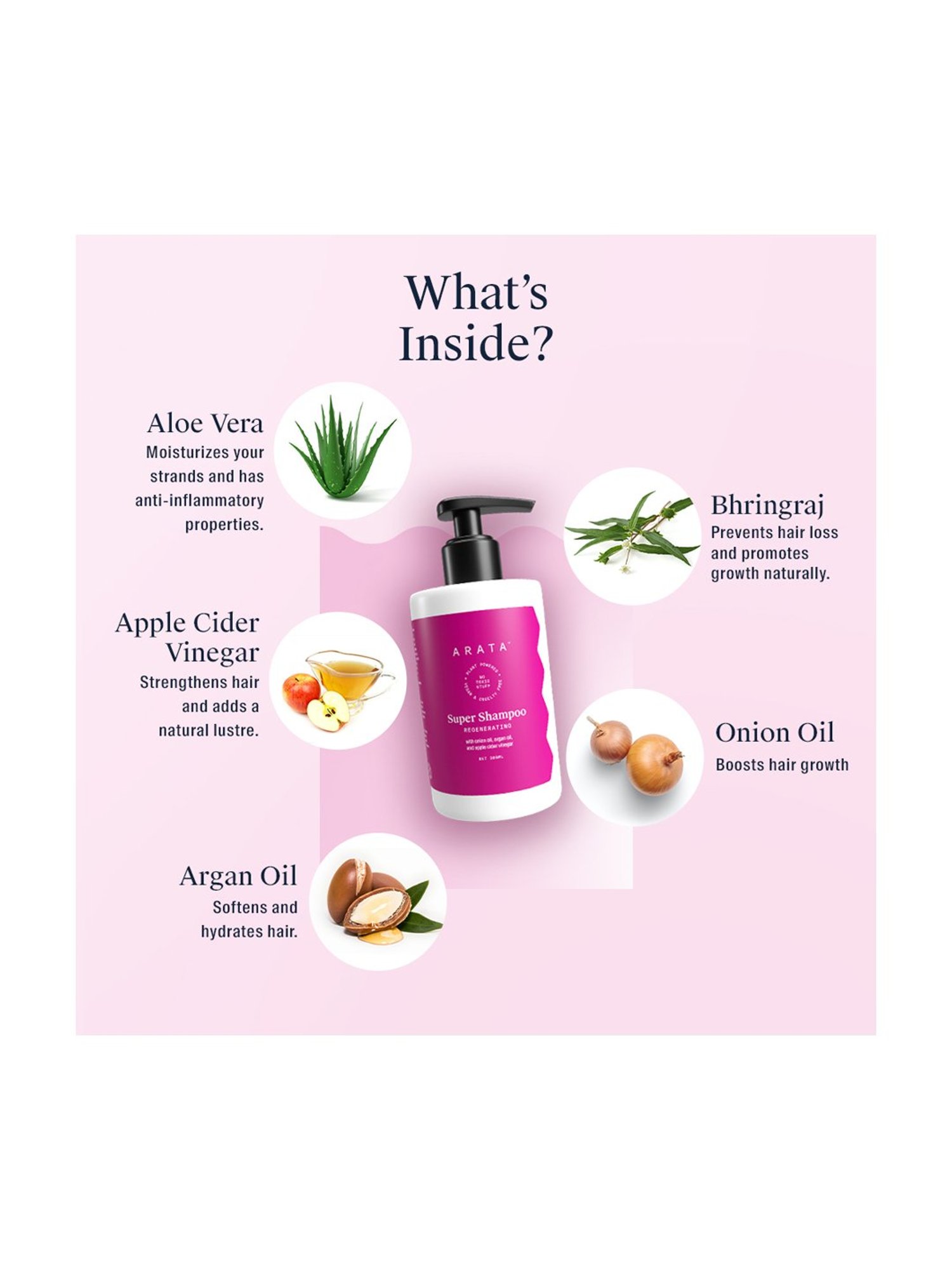 Arata Regenerating 5 in 1 Anti-Hairfall Super Shampoo - 300 ml