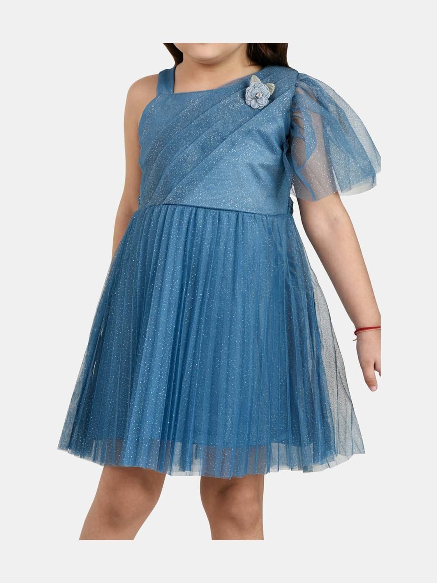 Peppermint Kids Blue Applique Dress