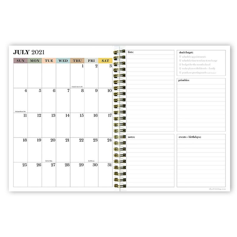 2021-22 Academic Planner 6" x 8" Marble Daily/Weekly/Monthly - The Time Factory