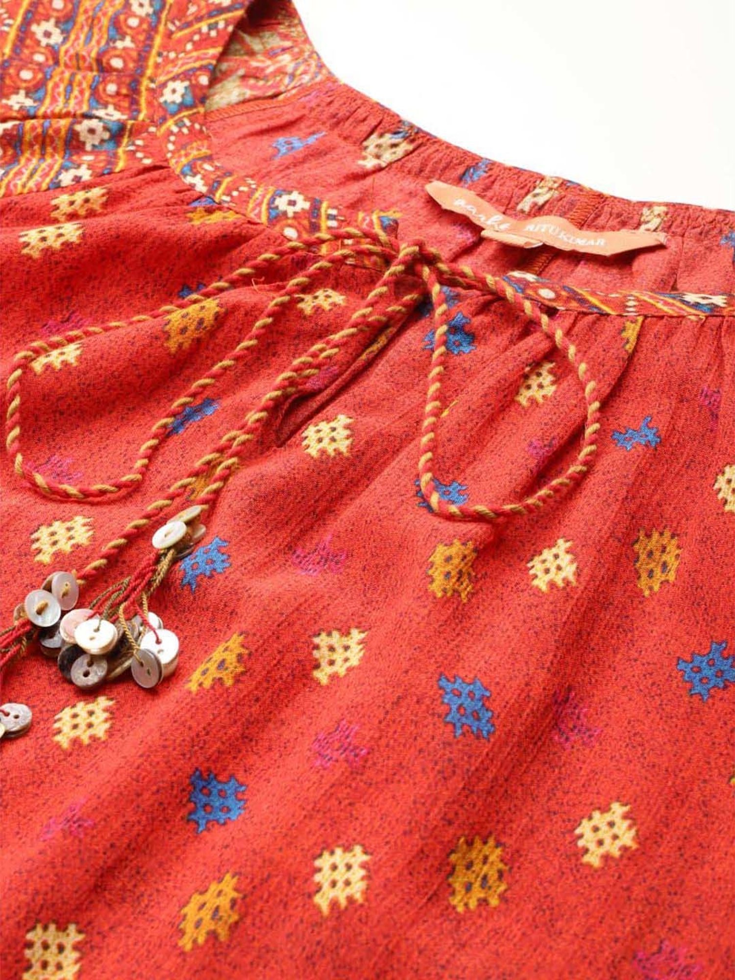 AARKE RITU KUMAR Orange Printed Top