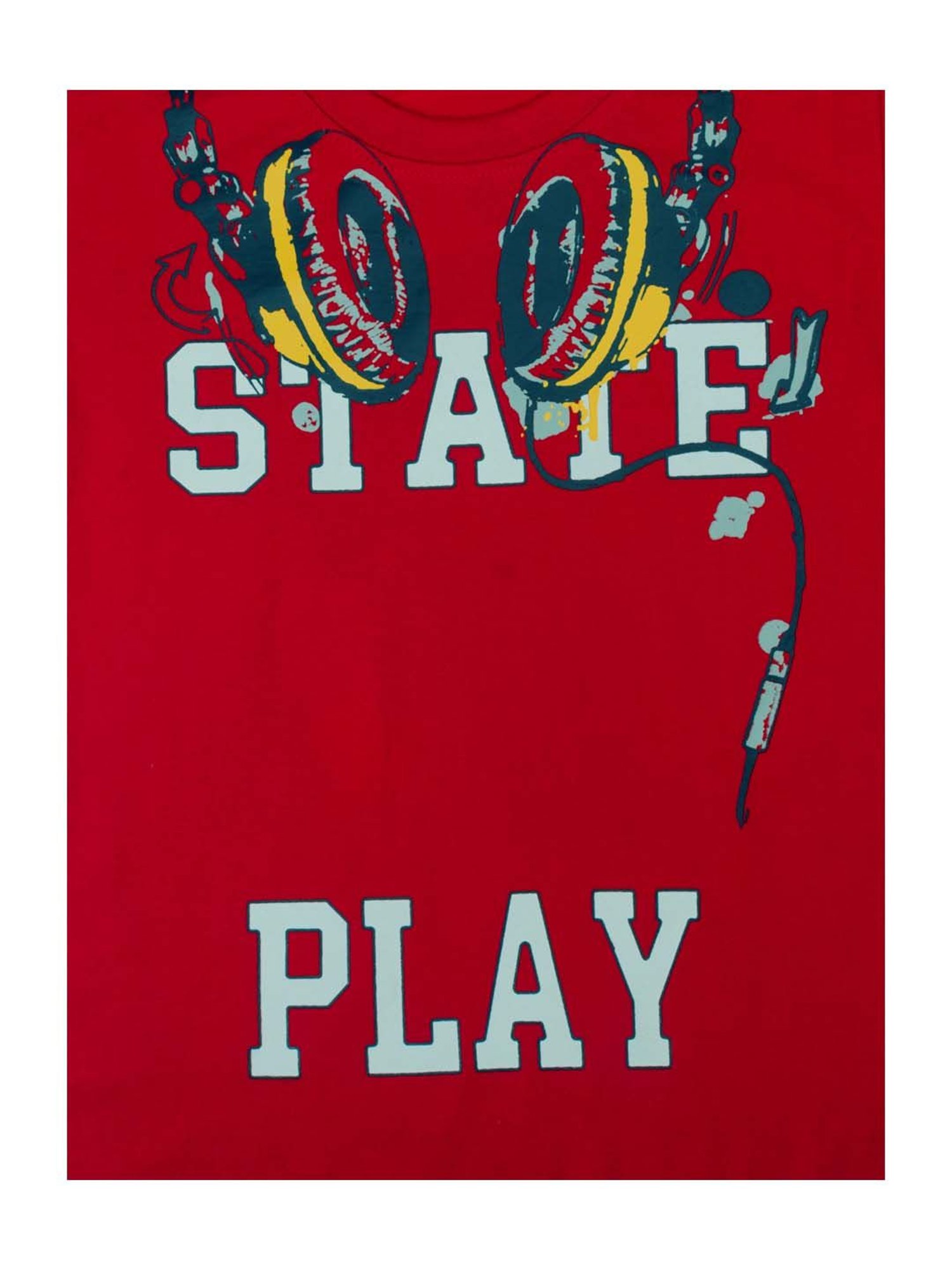 Todd N Teen Kids Yellow & Red Cotton Printed T-Shirt & Pants - Pack of 2