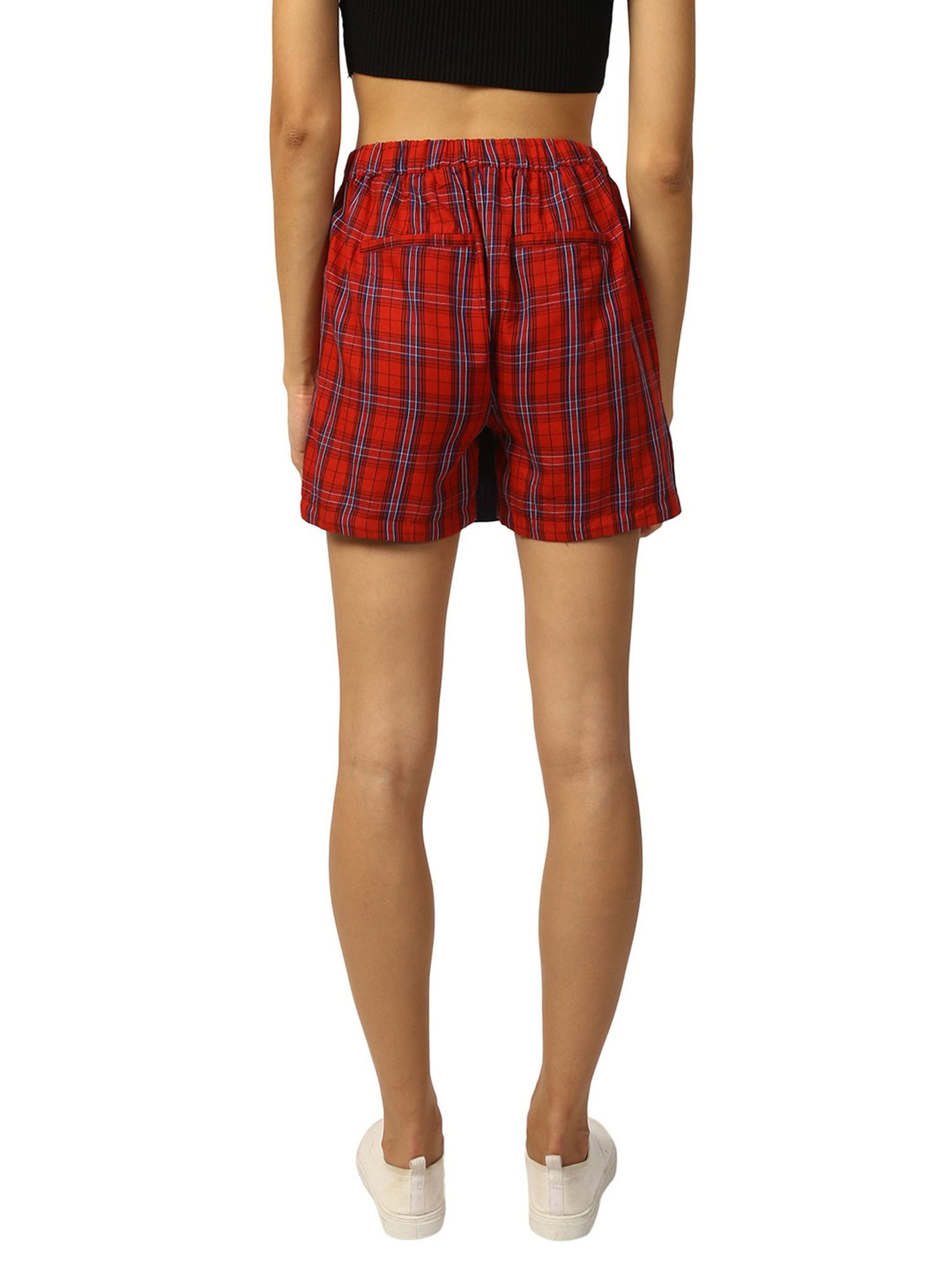 Elle Red Check Skort Skirt