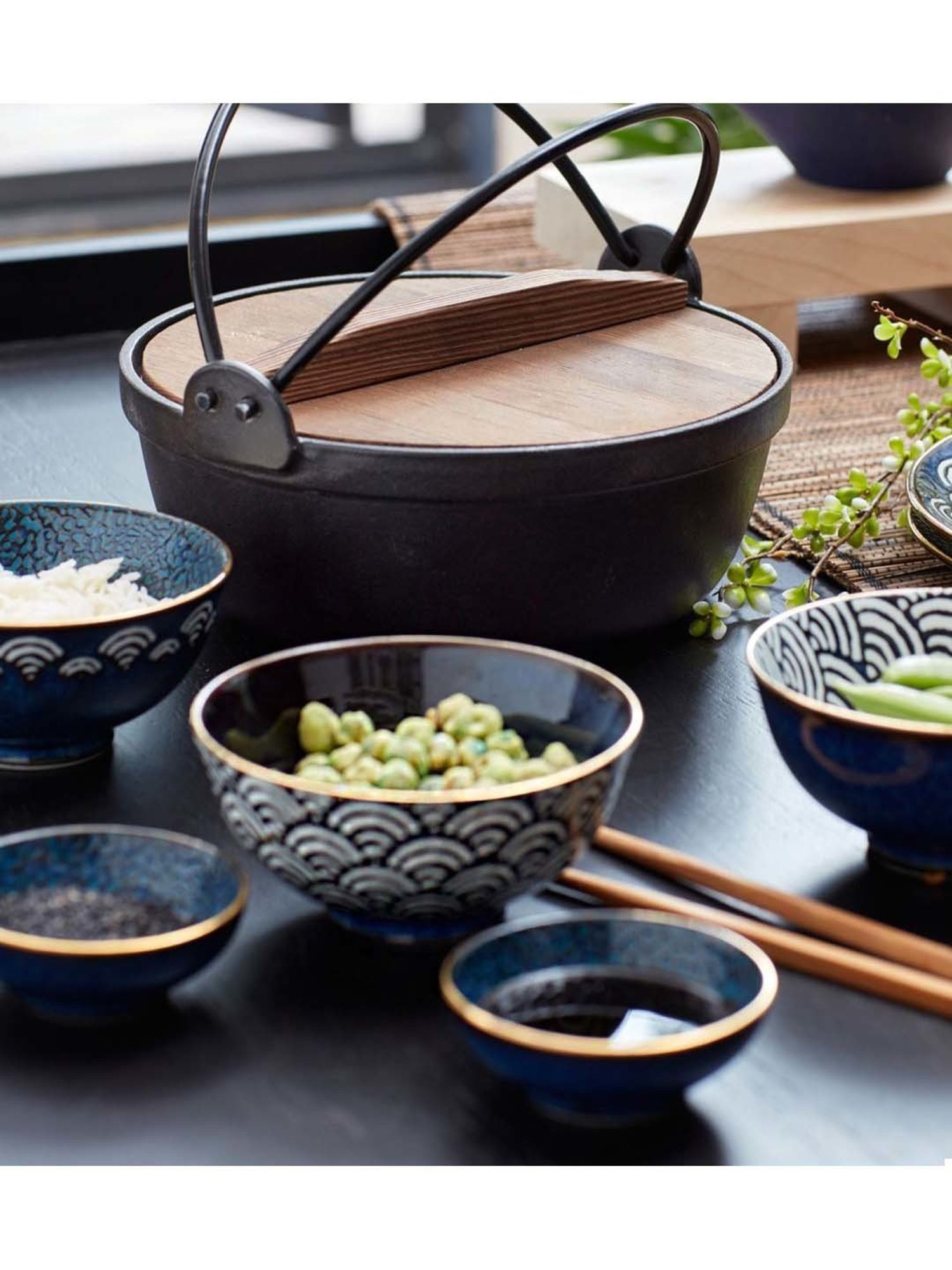 Mikasa Blue Porcelain Miso Serve Bowl