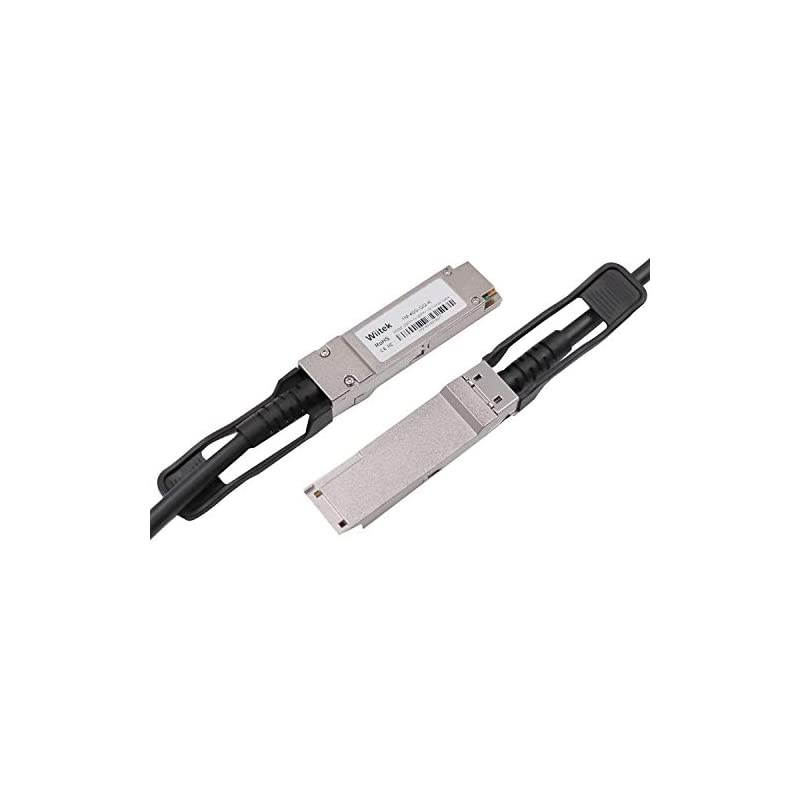 1.5M Generic QSFP+ DAC Twinax Cable,  40GbE QSFP+ Direct Attach Copper Cable, 30AWG Black, for Dell, Ubiquiti, D-Link, Juniper, Huawei, Mellanox, Mikrotik, SuperMicro
