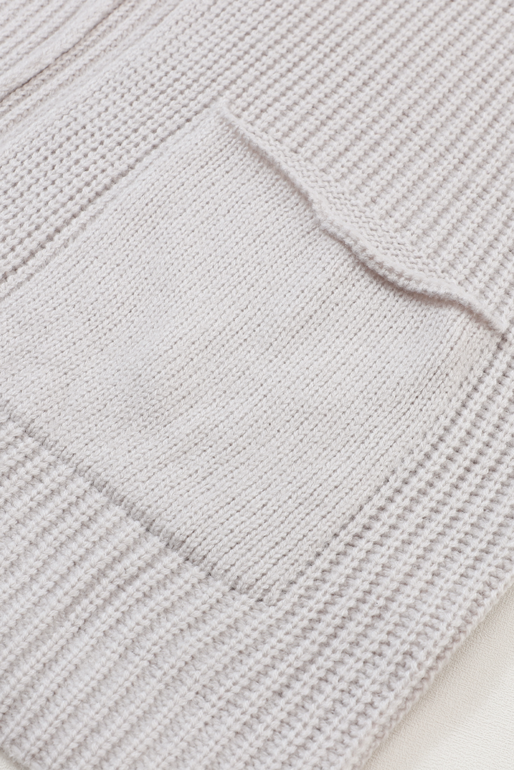 Gray Batwing Sleeve Pocket Oversized Cable Knit Cardigan